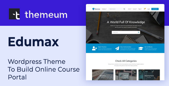Edumax for Tutor LMS – WordPress Theme To Build Online Course Portal